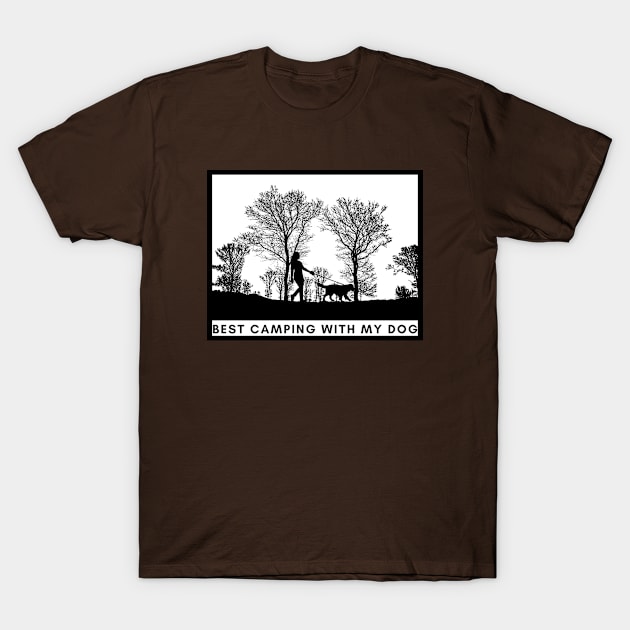 Best Camping With My Dog T-Shirt by 29 hour design